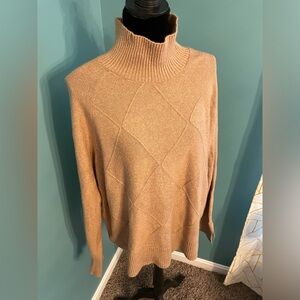 Banana Republic Brown Caramel Textured Turtleneck Size XL